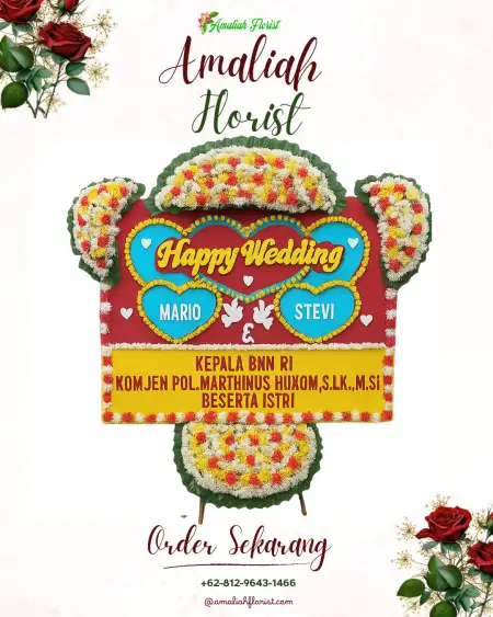 Papan Bunga Pernikahan Siswo Binangun